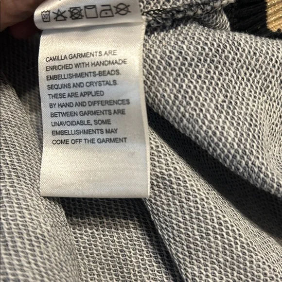 NWT CAMILLA , Large , Botanical Chronicles round neck embellished sweatshirt - Picture 9 of 9